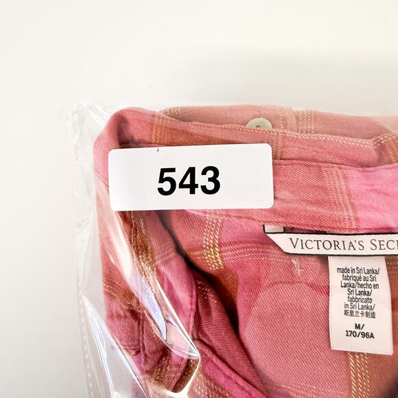 Victoria’s Secret Pink Red Gingham Sleep Pajama Shirt - M - Picture 7 of 7